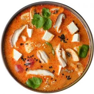 Доставка Суп том ям на кокосовому молоці з тофу та грибами шіітаке из Chin-Chin Суп том ям на кокосовому молоці з тофу та грибами шіітаке