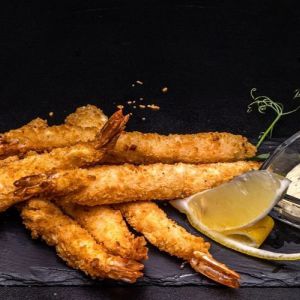 Доставка Тигрові креветки в темпурі з соусом "Тар-тар" из Дитяче Королівство Тигрові креветки в темпурі з соусом "Тар-тар"