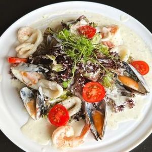 Салат Теплий з морепродуктами