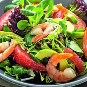 Салат мікс із тигровою креветкою