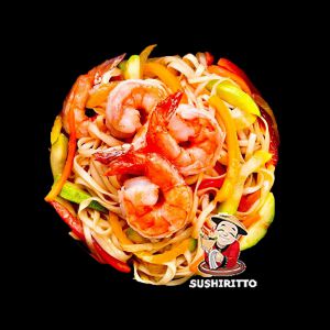 Удон із креветками